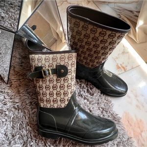 Michael Kors Mid Calf Logo Rain Boots